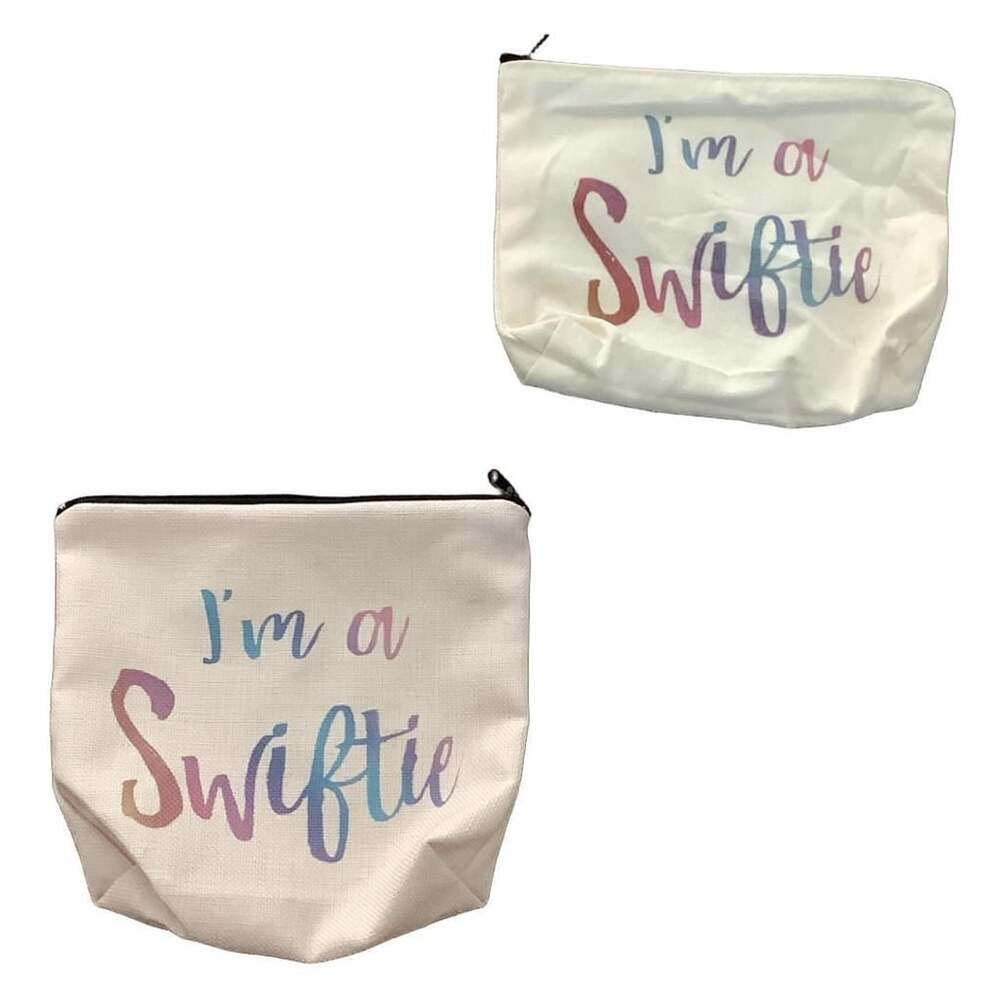 I'm A Swiftie Canvas Cosmetic Makeup Bag Zip Storage